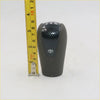 Leather shift knob for toyota hilux kun26 sr5 4wd 2004-2010 with black carbon fiber and gray leather stitched detailing