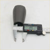 Black leather shift knob with stitched detailing for toyota hilux vigo awd rwd 2004-2010 shown from back side