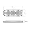 LED Autolamps White Emergency Lamp SAE J595 Class 1 89mm