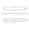 LED Autolamps Indicator Strip Lamp Clear 237 x 25mm 12V