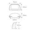 LED Autolamps Licence Plate Lamp with Chrome Bracket and