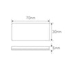 LED Autolamps Reflector Amber 70mmx30x6mm Rectangular