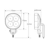 LED Autolamps Work/Reverse Lamp Round 7512WM