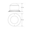 LED Autolamps Amber Beacon Light Clear Lens IP67 10/48V