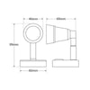 LED Autolamps Reading Lamp Silver with Polycarbonate Lens