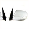 Chrome finished side view mirror with black plastic housing and integrated turn signal lens for toyota hilux mk6