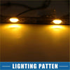 Two amber led grille lights mounted on a black metal bracket for toyota tundra 2014-2020 use