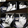 Led interior light bulb kit installed in white leather car seats with black trim for toyota mark ii 1980-2007