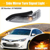 Led left side mirror turn signal light for toyota avalon with clear plastic lens black mounting strip and amber led bulb
