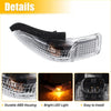 Led left side mirror turn signal light for toyota avalon 2013-2018 with clear diamond pattern lens and black abs housing