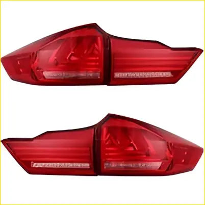 Red led rear lamp suit for honda city 2014-2017 with sleek modern design and clear lens housing shown from back side