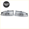Clear plastic led rearview side mirror turn signal light with curved design for ford everest and ranger