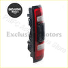 Led tail lights for dodge ram 2019+ black plastic assembly with red and clear lens shown from back side