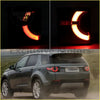 Curved red led taillight assembly for land rover discovery sport 2015-2019 shown from the back side