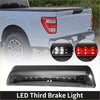 Black led third brake light with clear lens and sleek modern design for toyota tundra 2007-2018 back side view