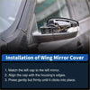 Left car mirror cover for toyota rav4 2019-2025 black plastic with integrated turn signal housing and visible wiring back side