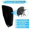 Left car mirror cover for toyota rav4 2019-2025 black glossy abs plastic replacement cap shown from back side