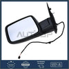 Black plastic left driver side mirror for ram 1500 classic 2500 with rectangular reflective surface and mounting bracket