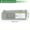 Left driver side sun visor for toyota 4runner 2010-2023 in gray fabric with plastic mounting bracket and storage compartment