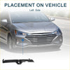 Black plastic front bumper cover for hyundai elantra shown as left front bumper retainer bracket for toyota hilux