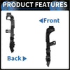 Black plastic left front bumper retainer bracket for toyota land cruiser prado shown from the back side