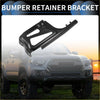 Left front black metal bumper support bracket for toyota tacoma 2015-2022 with sleek angular cutout design