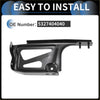 Black metal left front bumper support bracket for Toyota Tacoma 2015-2022 with cutout design and mounting holes