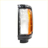 Left front corner light for mitsubishi triton colt l200 dodge black plastic with clear white lens and amber turn signal section