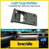Black plastic left front cup holder trim designed for Toyota Hilux Vigo Fortuner car interior accessory