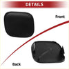 Black plastic left front tow hook cover cap for toyota rav4 2009-2012 showing smooth back with mounting tabs