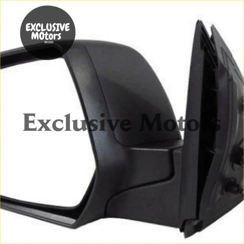 Left-hand black plastic side-view mirror housing with sleek angular design and mounting bracket for ford ranger mazda bt-50