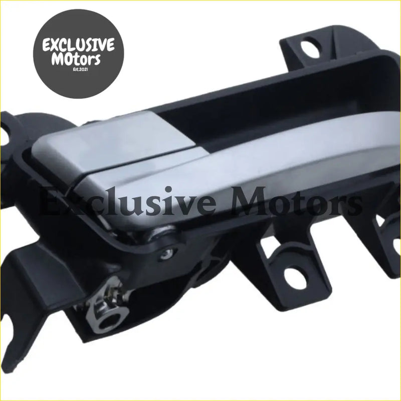 Left-hand front inner door handle for ford falcon fg 2008-2018 black and silver sleek modern design back side view