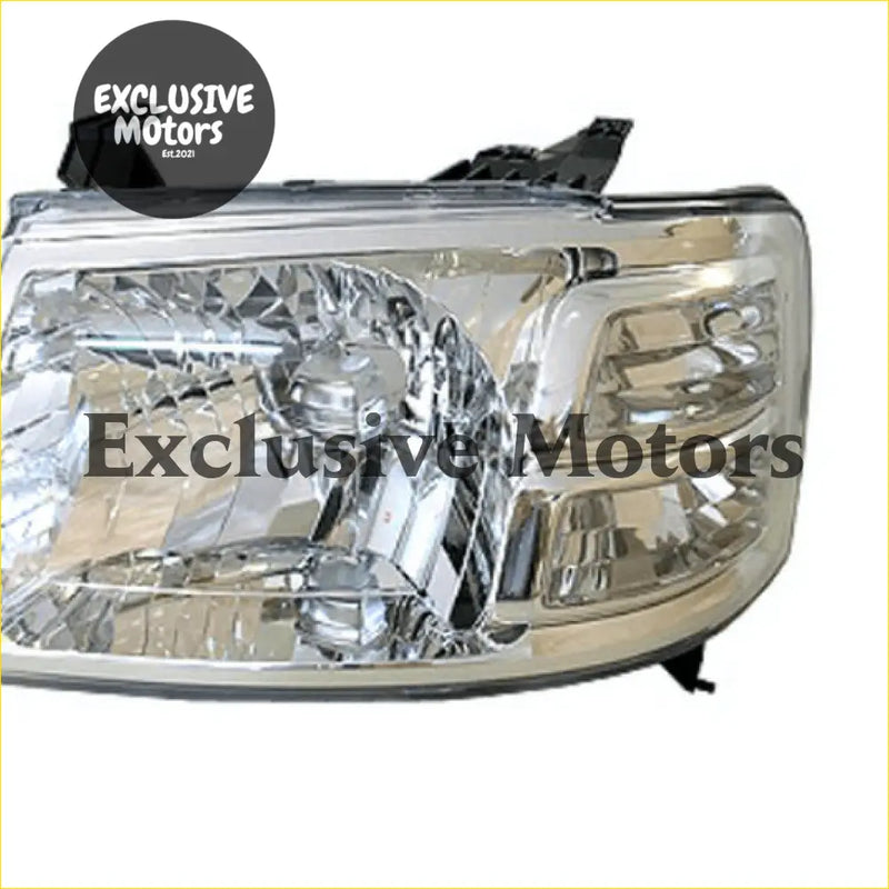 Left-hand headlight for ford ranger pj 2006-2008 with clear chrome finish and multi-element lens design