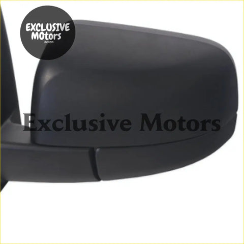 Left-hand black plastic side mirror housing for ford ranger px 2011 to 2015 shown from the back side