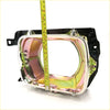 Left headlight light housing for isuzu faster tf tfr bedford brava shiny chrome finish with black mounting brackets