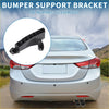 Black plastic left rear bumper retainer bracket for Toyota Highlander 2008-2011 with ridged support and circular mount