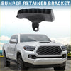 Left rear bumper retainer bracket for toyota highlander 2008-2011 black plastic with ribbed top and mounting hole
