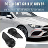 Black plastic fog light grille cover with textured ribbed design for left and right on toyota sienna 2011-2020