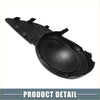 Black plastic left right fog light grille cover for toyota sienna 2011-2020 with molded tabs and circular recessed area
