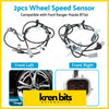 Two black-coated wire wheel speed sensors with metal brackets for ford ranger pj and mazda bt50 abs system