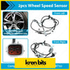 Black and silver front left and right abs wheel speed sensors with coiled wiring for ford ranger pj