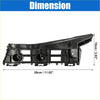 Black plastic left and right front bumper guides for toyota with molded slots and mounting holes visible