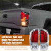 Clear plastic tail light assembly with red and amber lenses for left and right side toyota tacoma 2005-2015