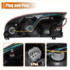 Back side of black plastic left right tail light assembly for toyota tacoma 2005-2015 with multicolored wiring and 5-pin connector