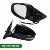 Left side door mirror for toyota highlander 2014-2019 gloss black with integrated turn signal and manual folding design