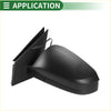 Black plastic left side door mirror for toyota rav4 2013-2015 with sleek curved housing and manual folding bracket