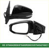 Left side door mirror for toyota rav4 2013-2015 black plastic with glossy finish and integrated turn signal light