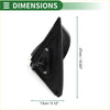 Black triangular molded plastic left side door mirror cover with integrated mounting hardware for toyota highlander 2014-2019