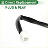 Black insulated cable with white 4-pin connector on back side of left side door mirror replacement for toyota highlander 2014-2019