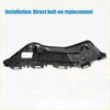 Black plastic left side front bumper bracket for toyota rav4 2013-2015 with molded contours and mounting holes